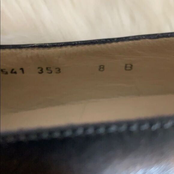 Salvatore Ferragamo Black Leather SlipOn Heel Sz 8 - Picture 5 of 6